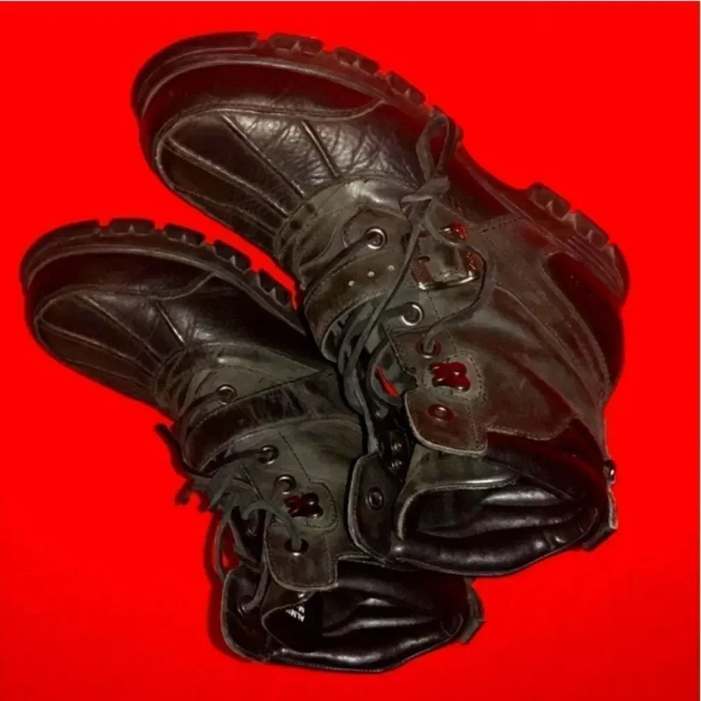 Polo Sport Ralph Lauren Black Leather Men's Boots Size 9D Original ($189)